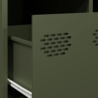 Маса за кафе, зелена, 101,5x50x43,5см, студеновалцувана стомана