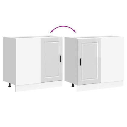 Кухненски шкаф "Porto" с висок гланц, бяло, инженерно дърво