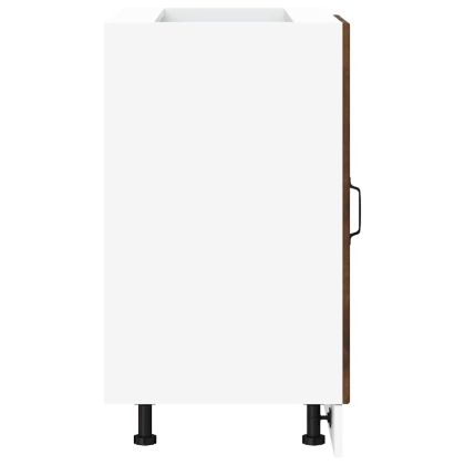 Долен шкаф за мивка "Lyon" опушен дъб, инженерна дървесина