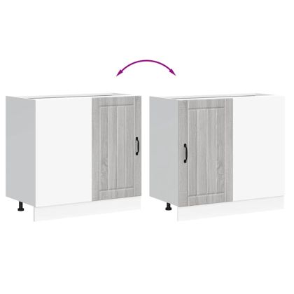 Долен кухненски шкаф, Lucca, сив сонома, инженерно дърво