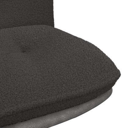 Въртящ се офис стол Тъмно сив къдрав вълнен плат