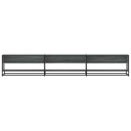 ТВ шкаф, сив сонома, 270x40x46 см, инженерно дърво