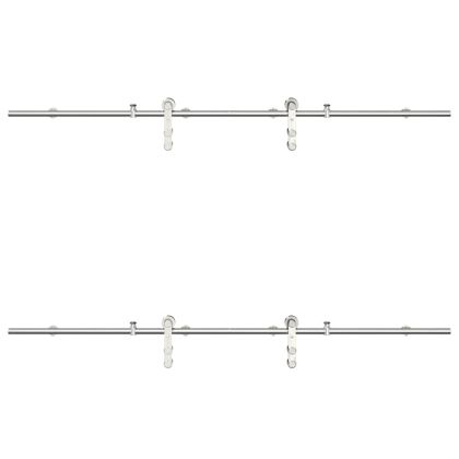 Механизъм за плъзгаща врата 183 см неръждаема стомана сребрист