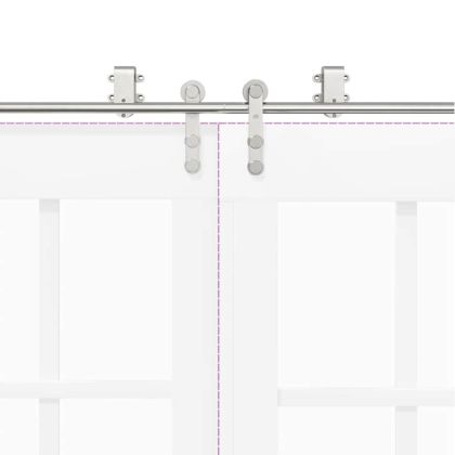 Механизъм за плъзгаща врата 183 см неръждаема стомана сребрист