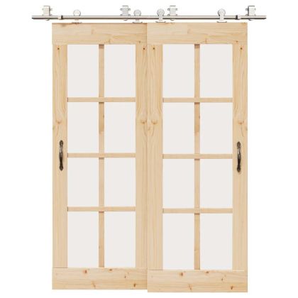 Механизъм за плъзгаща врата 183 см неръждаема стомана сребрист