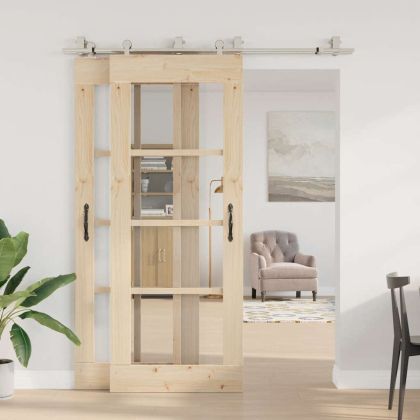 Механизъм за плъзгаща врата 183 см неръждаема стомана сребрист