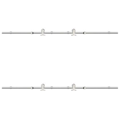 Механизъм за плъзгаща врата 183 см неръждаема стомана сребрист