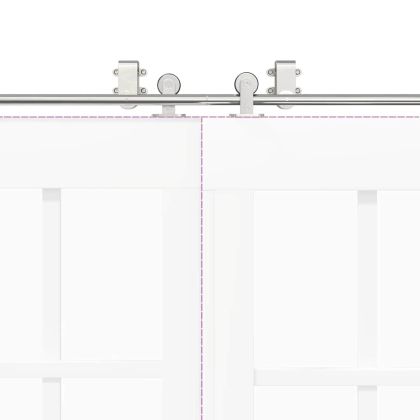 Механизъм за плъзгаща врата 183 см неръждаема стомана сребрист