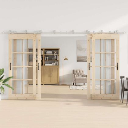 Механизъм за плъзгаща врата 400 см неръждаема стомана сребрист