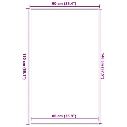 Изтривалка, кафява, 90x150 см