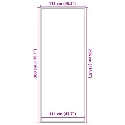 Изтривалка, антрацит, 115x300 см