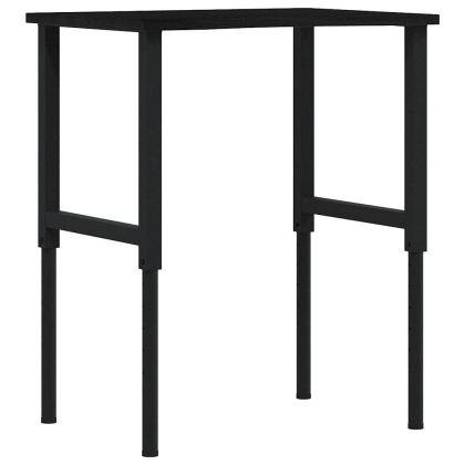 Работна маса тъмнокафява Дъб от масивна дървесина