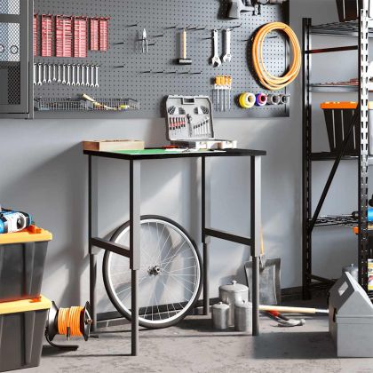 Работна маса тъмнокафява Дъб от масивна дървесина