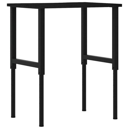 Работна маса тъмнокафява Дъб от масивна дървесина