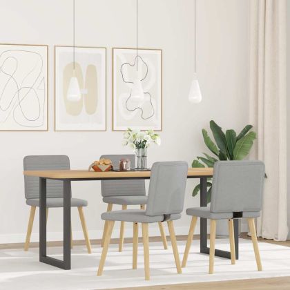 Трапезни столове, 4 бр, облачно сиви, текстил