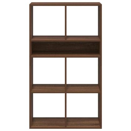 Библиотека, кафяв дъб, 66x31x112 см, инженерно дърво