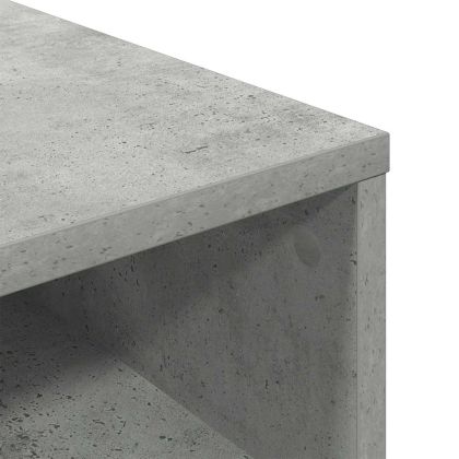 Библиотека, бетонно сива, 34x31x80 см, инженерно дърво