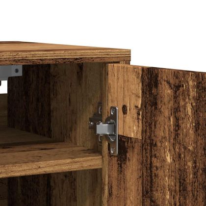 Шкафове за обувки 2 бр старо дърво 32x35x70см инженерно дърво