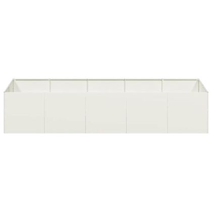 Кашпа, бяла, 200x80x40 см, стомана