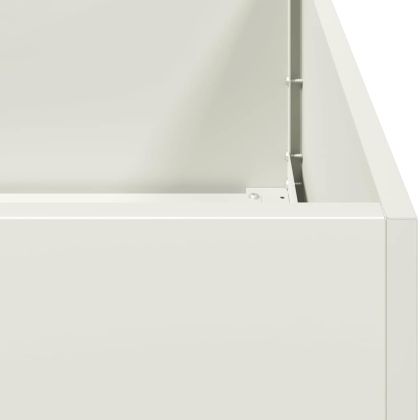 Кашпа, бяла, 200x80x40 см, стомана