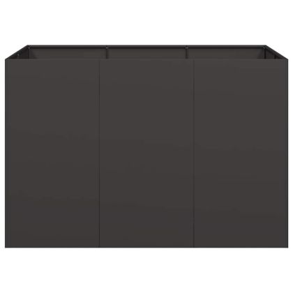 Кашпа, черна, 120x80x80 см, стомана