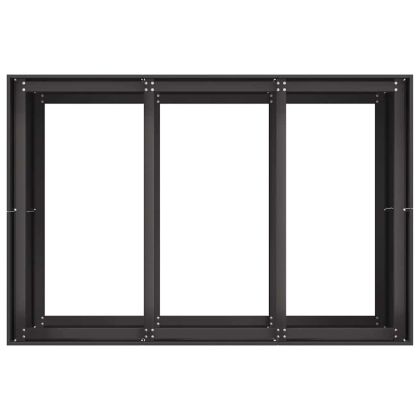 Кашпа, черна, 120x80x80 см, стомана