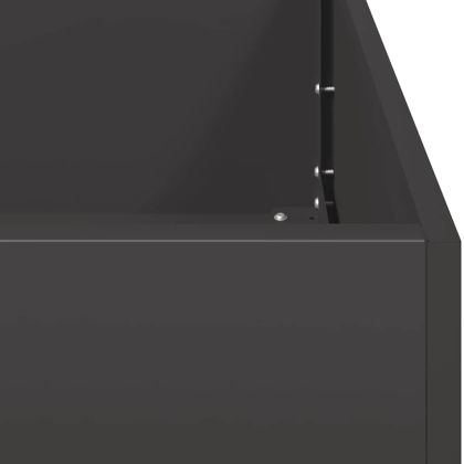 Кашпа, черна, 360x80x40 см, стомана