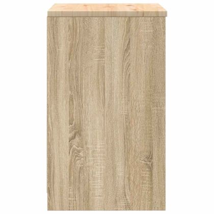 Гаражен шкаф за съхранение, дъб сонома, 60x51x85 см, бор масив