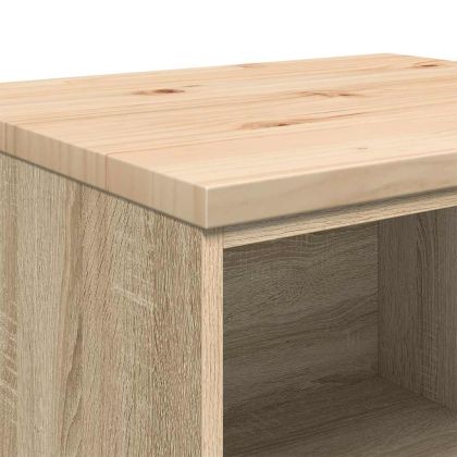 Гаражен шкаф за съхранение, дъб сонома, 60x51x85 см, бор масив