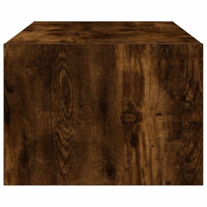 ТВ шкаф с LED осветление, опушен дъб, 100X35,5x25 см