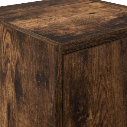 гараж стена шкафове, 2 бр, опушен дъб, инженерно дърво