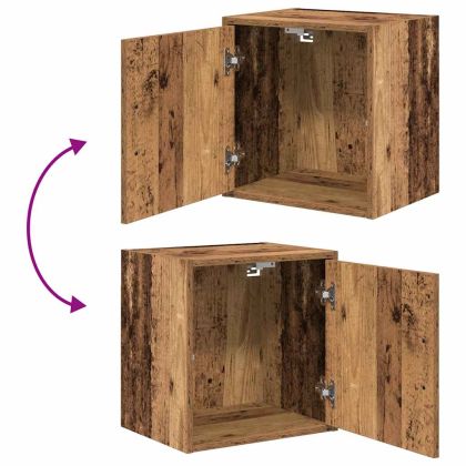 гараж стена шкафове, 2 бр, старо дърво инженерно дърво