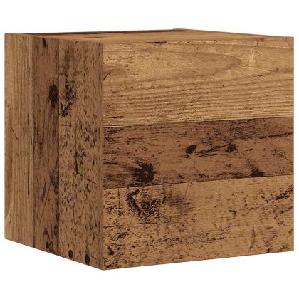 Комплект ТВ шкафове за стенен монтаж 7 части, инженерно дърво