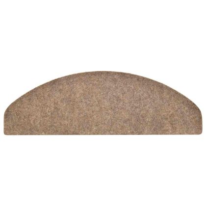 Изтривалки за стълби, самозалепващи се, 30 бр., 65x21x4 см, бежови, полукръгли, големи