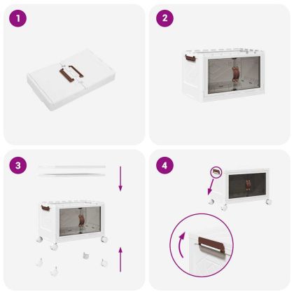 Кутия за съхранение с колела 28 L 48,5x29,5x33 cm