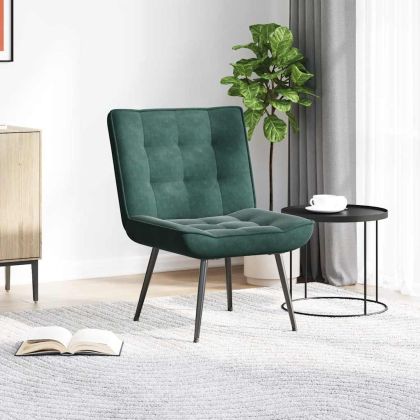 Релаксиращ стол Тъмно зелено 64x74x84 cm кадифе