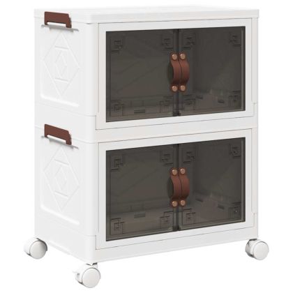 Кутия за съхранение с колела на 2 нива 28 L 48,5x29,5x59,5 cm