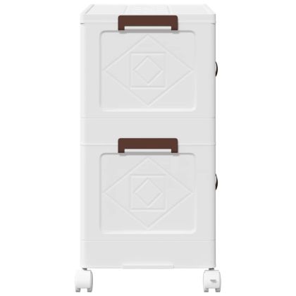 Кутия за съхранение с колела на 2 нива 28 L 48,5x29,5x59,5 cm