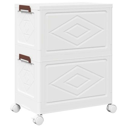 Кутия за съхранение с колела на 2 нива 28 L 48,5x29,5x59,5 cm