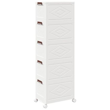 Кутия за съхранение с колела на 5 нива 28 L 48,5x29,5x139 cm