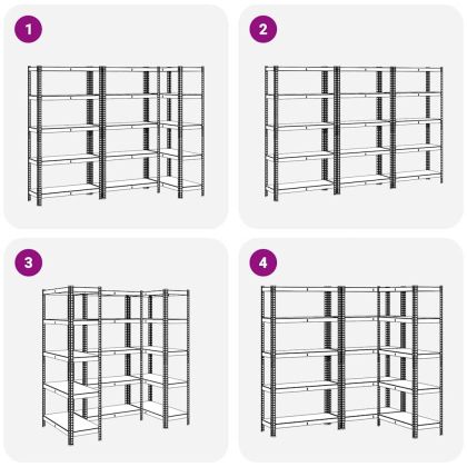 5-слойни рафтове за съхранение 3 бр.