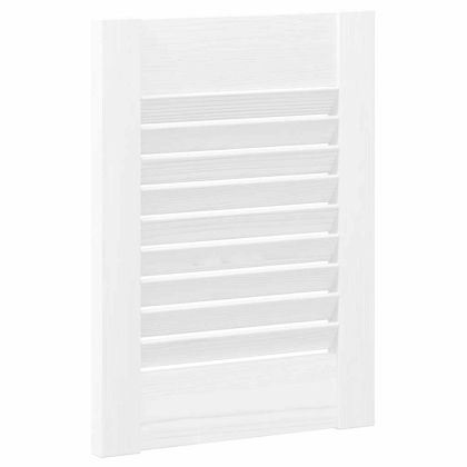 Врати за шкафове с лустросан дизайн 4 бр., бели 39,5x29,5 см