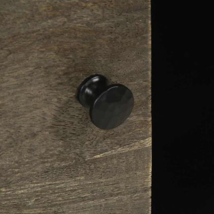 Бюфет черен 80x33x75 cm Масивна дървесина Манго