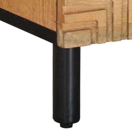 Нощно шкафче Кафяво 40x33x46 cm Масивна дървесина Манго