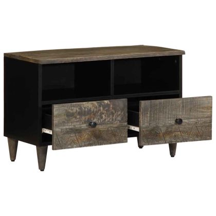 ТВ шкаф Светло сив 70x33,5x46 cm Масивна дървесина Манго