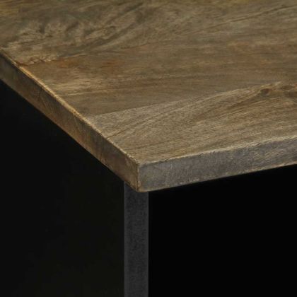 ТВ шкаф Светло сив 70x33,5x46 cm Масивна дървесина Манго