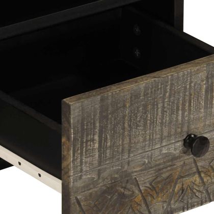 ТВ шкаф Светло сив 70x33,5x46 cm Масивна дървесина Манго