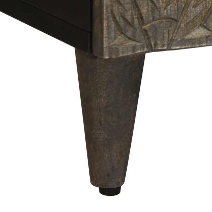 ТВ шкаф Светло сив 70x33,5x46 cm Масивна дървесина Манго