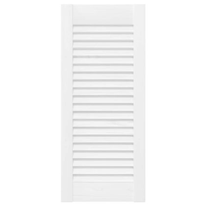 Врати за шкафове Louvred Design 2 бр., бели 61,5x29,5 см