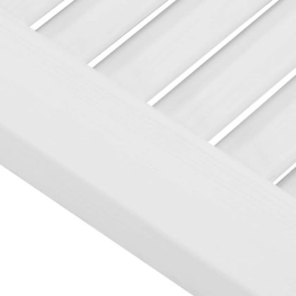 Врати за шкафове Louvred Design 2 бр., бели 61,5x29,5 см